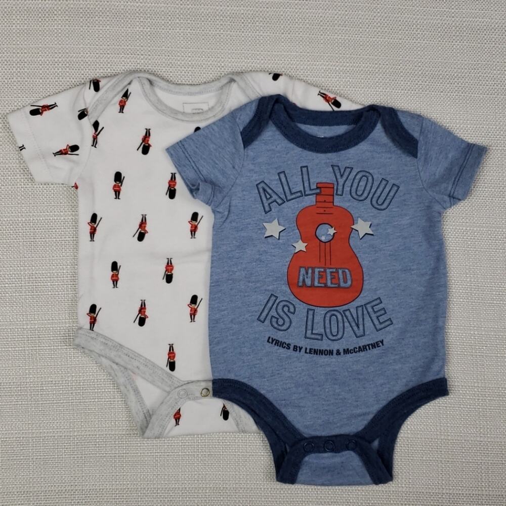 Across The Pond bodysuit onsesie bundle 0-3M
